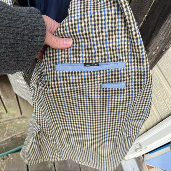 J. Peterman Company Men’s Cotton Checkered Plaid Sports Coat Blazer NWOT Sz 38 - Picture 6 of 16